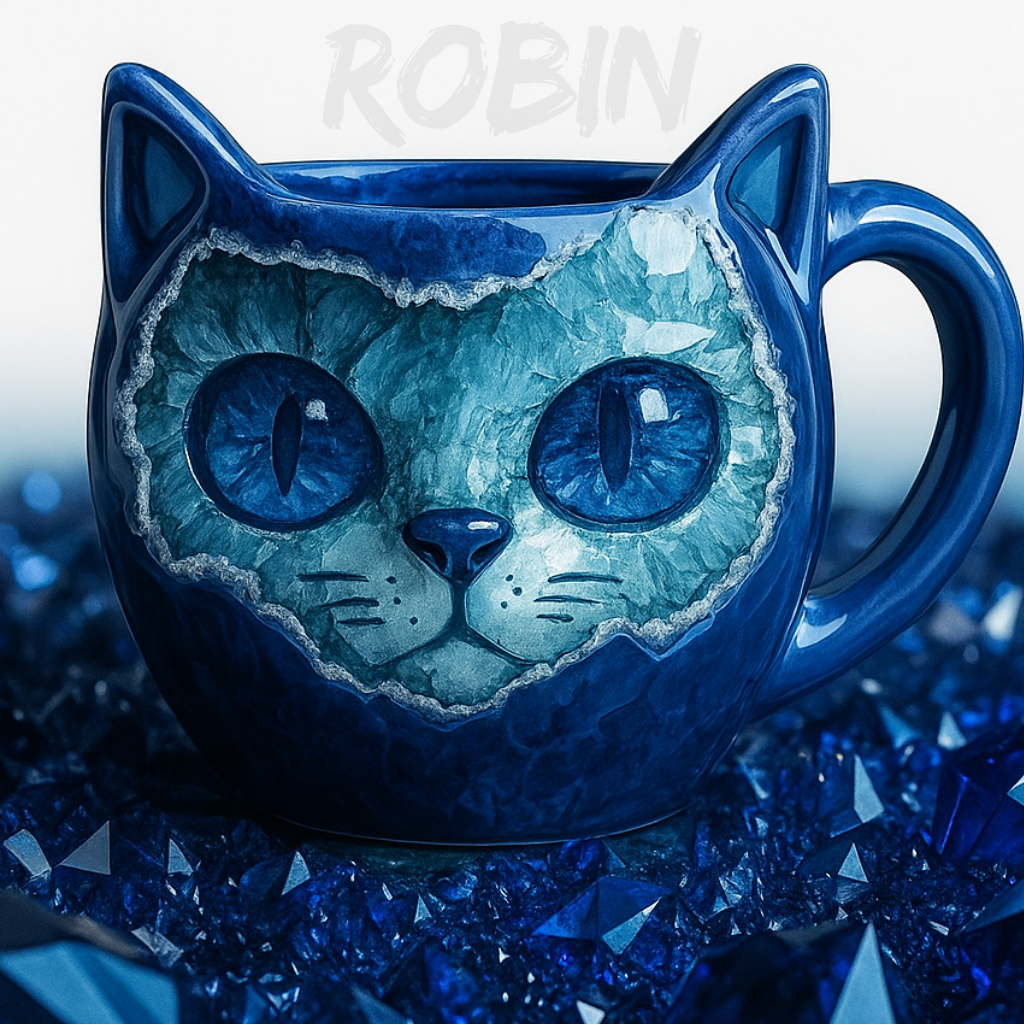 NEW HANDMADE Crystal Cat Face Mugs – Limited Edition ☕