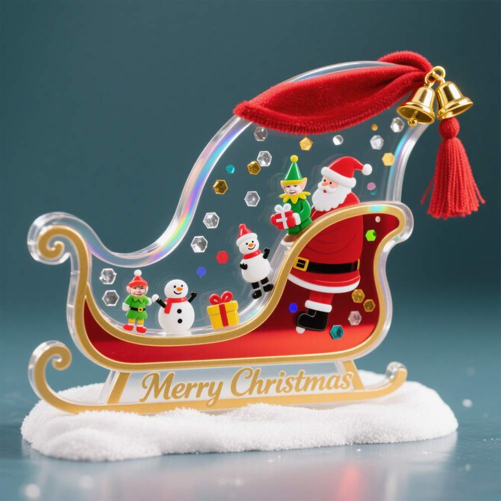 Christmas Tree Ornament with Your Own Photo – Personalized Holiday Gift & Home Décor
