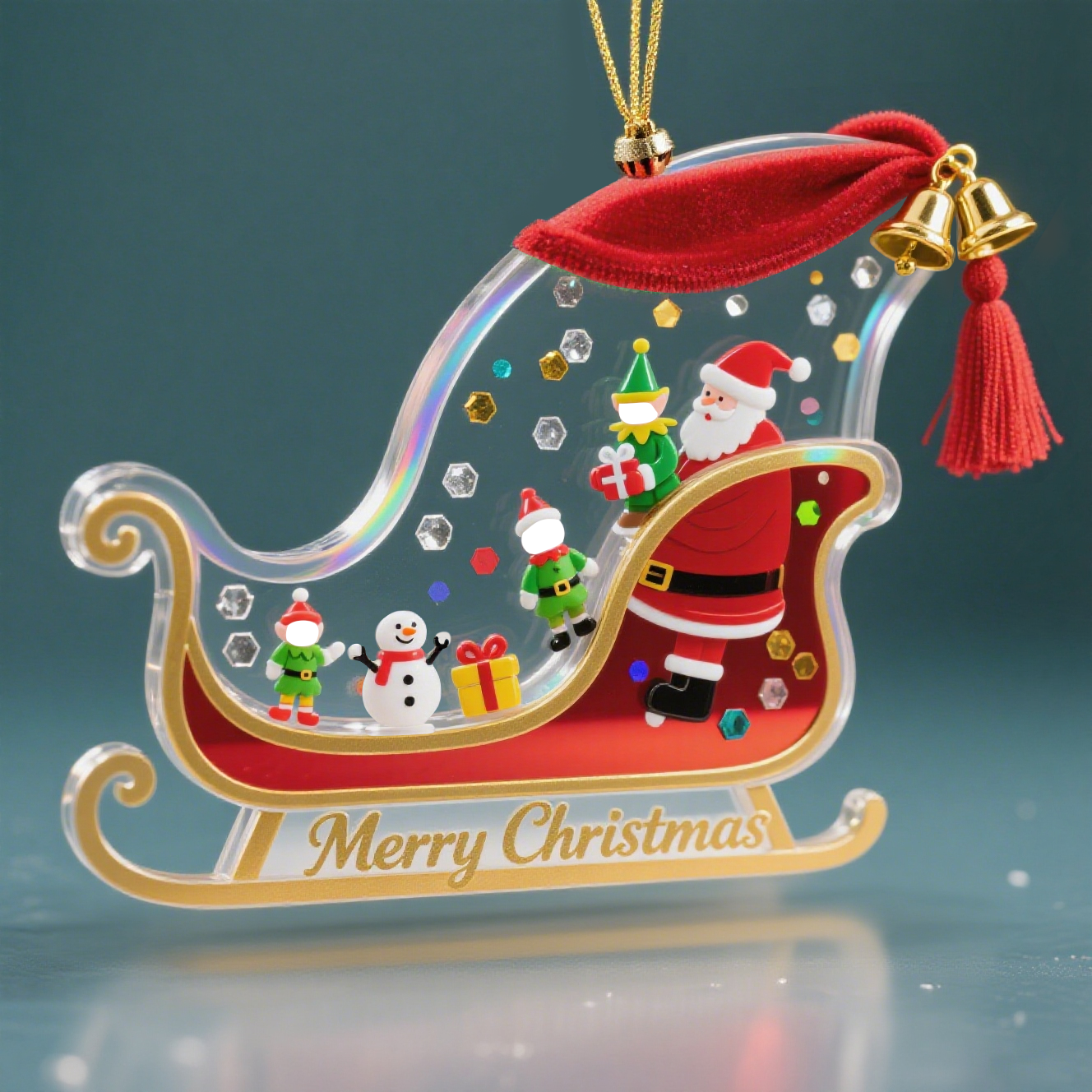 Christmas Tree Ornament with Your Own Photo – Personalized Holiday Gift & Home Décor