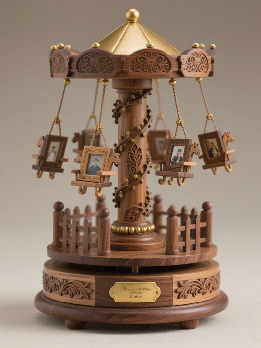Eternal Carousel™ Personalized Wooden Photo Ornament