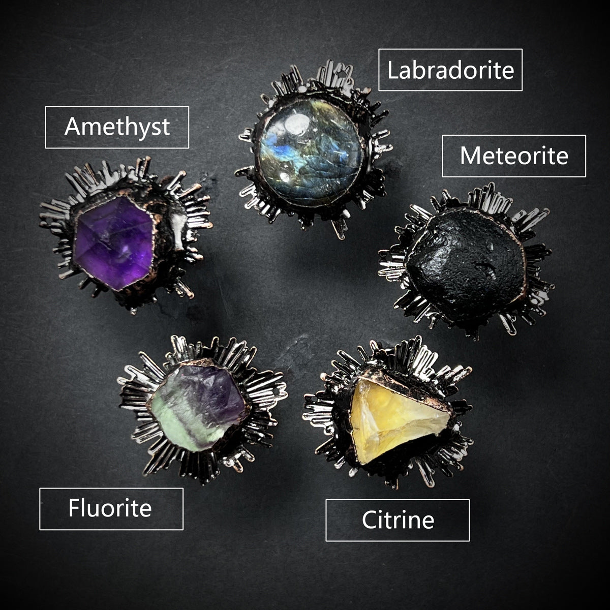 Celestial Energy Rings – The Five Stones of Fortune