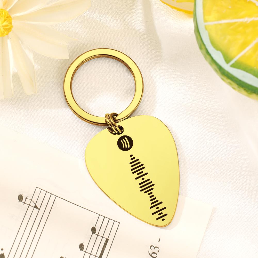 Customized Scannable Spotify Code Plaque Keychain Music and Photo, Song Keychain,Engraved Keychain Anniversary Gifts For Lovers