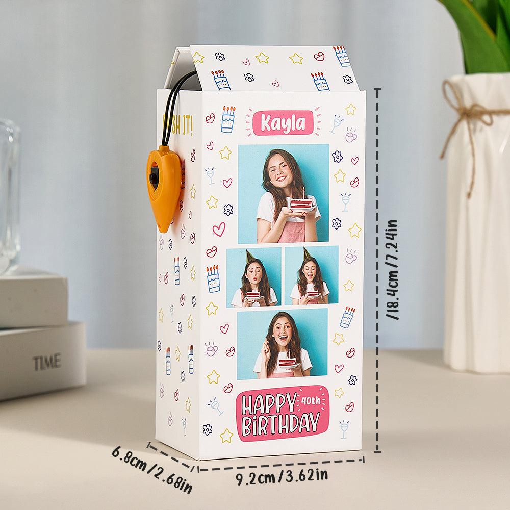 Personalized Birthday Money Box Surprise Pop Up Cash Box Unique Gift for Birthday