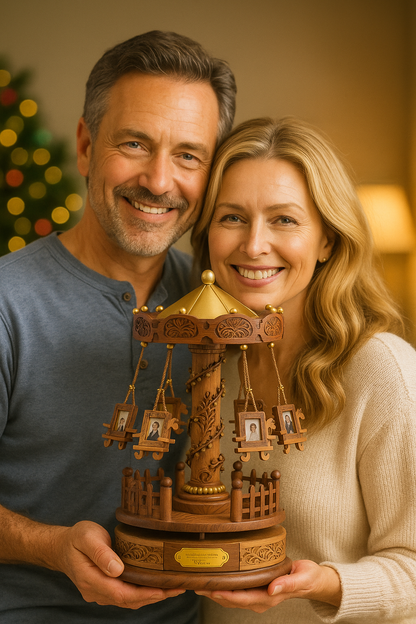 Eternal Carousel™ Personalized Wooden Photo Ornament