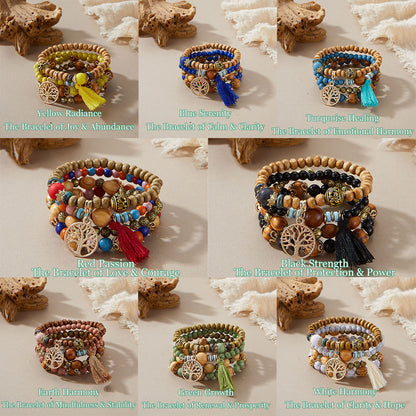 Tree of Life Energy Beaded Bracelet Set