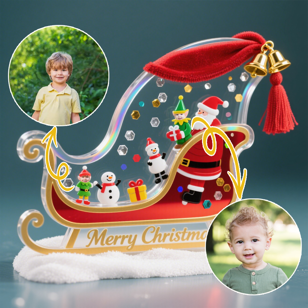 Christmas Tree Ornament with Your Own Photo – Personalized Holiday Gift & Home Décor