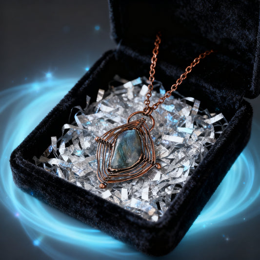 “Web of Fortune” Labradorite Necklace – The Talisman of Light and Luck