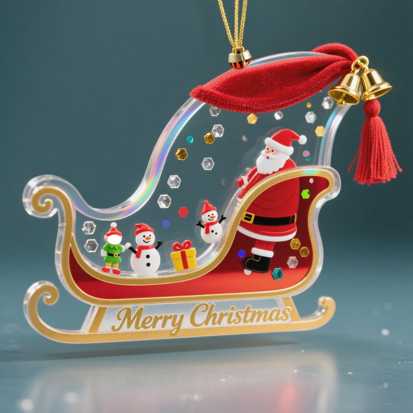 Christmas Tree Ornament with Your Own Photo – Personalized Holiday Gift & Home Décor