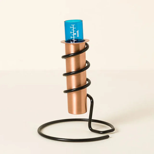 Copper Rain Gauge, Tabletop Copper Rain Gauge