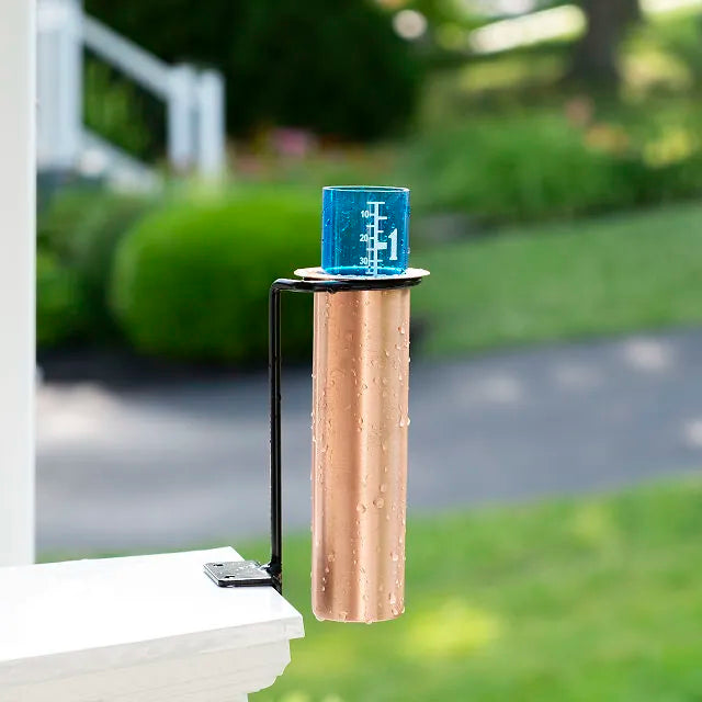 Copper Rain Gauge, Tabletop Copper Rain Gauge