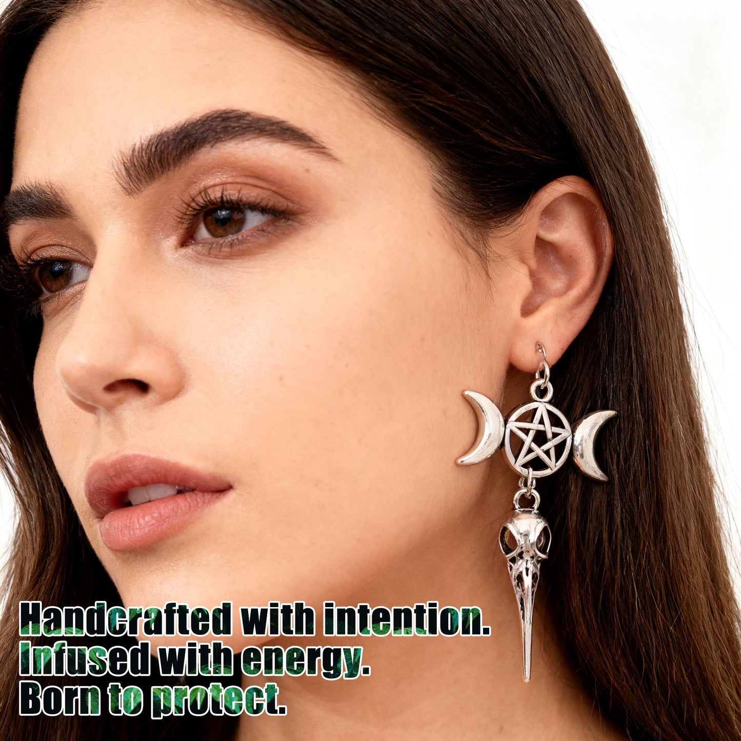 “Raven’s Guard” Protection Earrings – The Talisman of Shadow & Strength