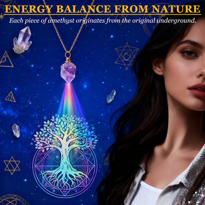 Mystic Aura Amethyst Necklace – Energy Protection Talisman