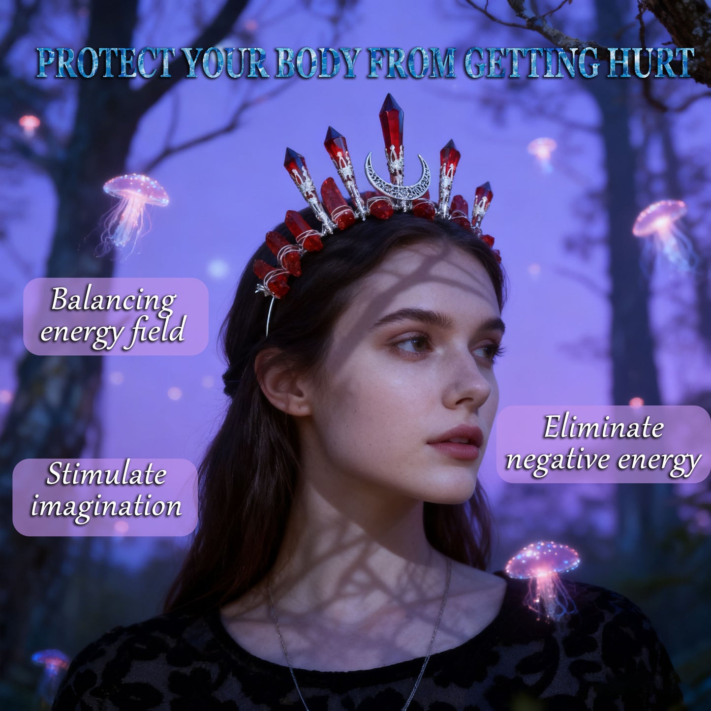 Celestial Crystal Crown — Handcrafted Energy Healing Headpiece