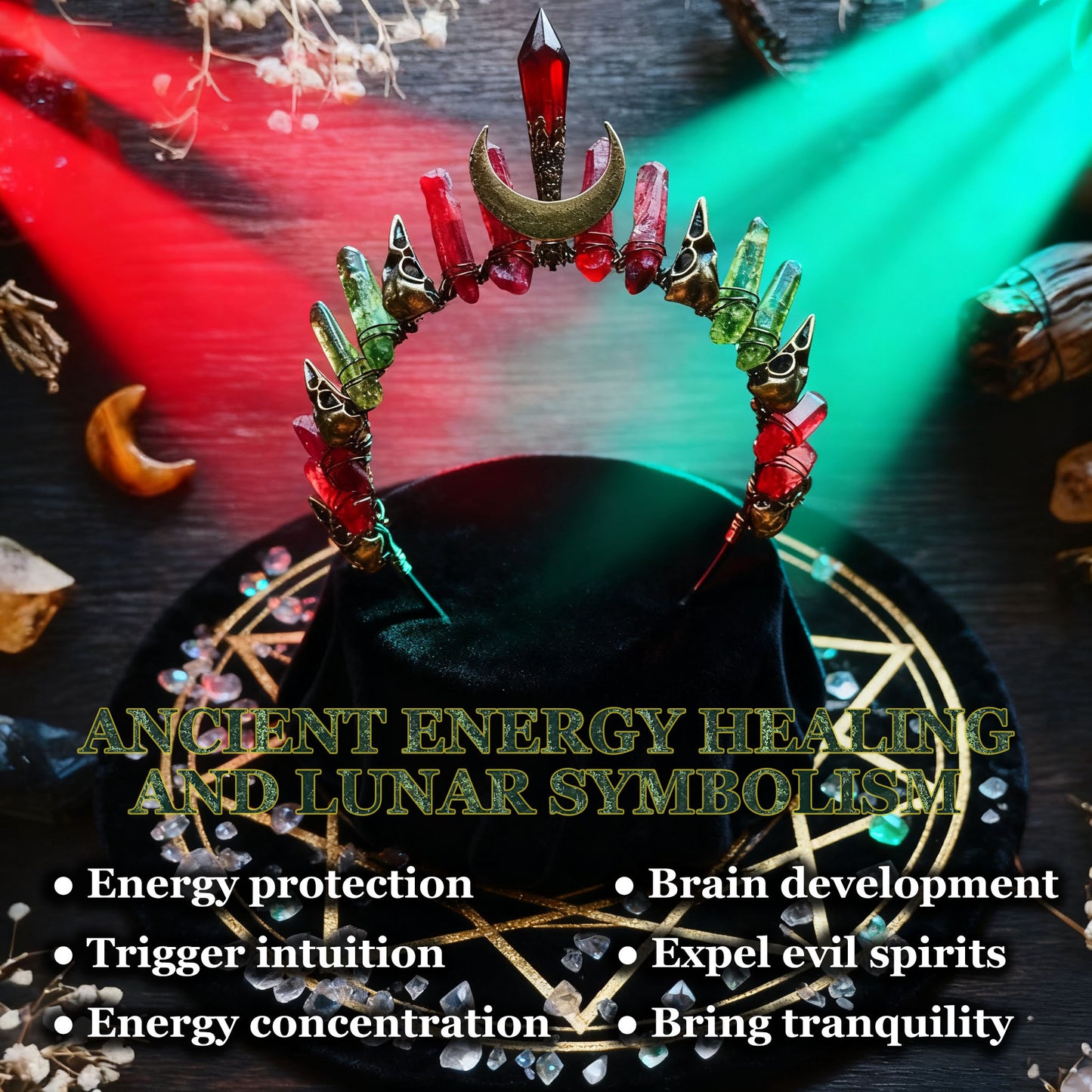 Celestial Crystal Crown — Handcrafted Energy Healing Headpiece