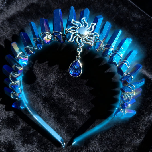 “Aurora Crystal Crown” – The Headpiece of Energy & Intention