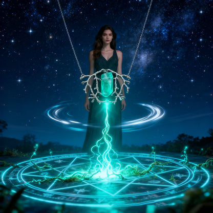 Mystic Tree of Life Crystal Necklace