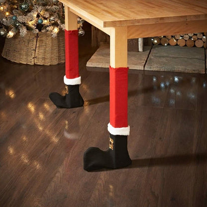 Christmas Santa Boot Chair Leg Covers – 4 Pack / 8 Pack / 12 Pack