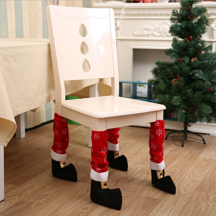 Christmas Santa Boot Chair Leg Covers – 4 Pack / 8 Pack / 12 Pack