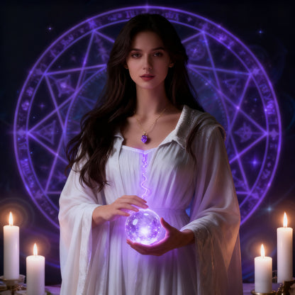 Mystic Aura Amethyst Necklace – Energy Protection Talisman