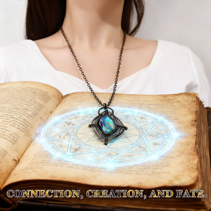 “Web of Fortune” Labradorite Necklace – The Talisman of Light and Luck