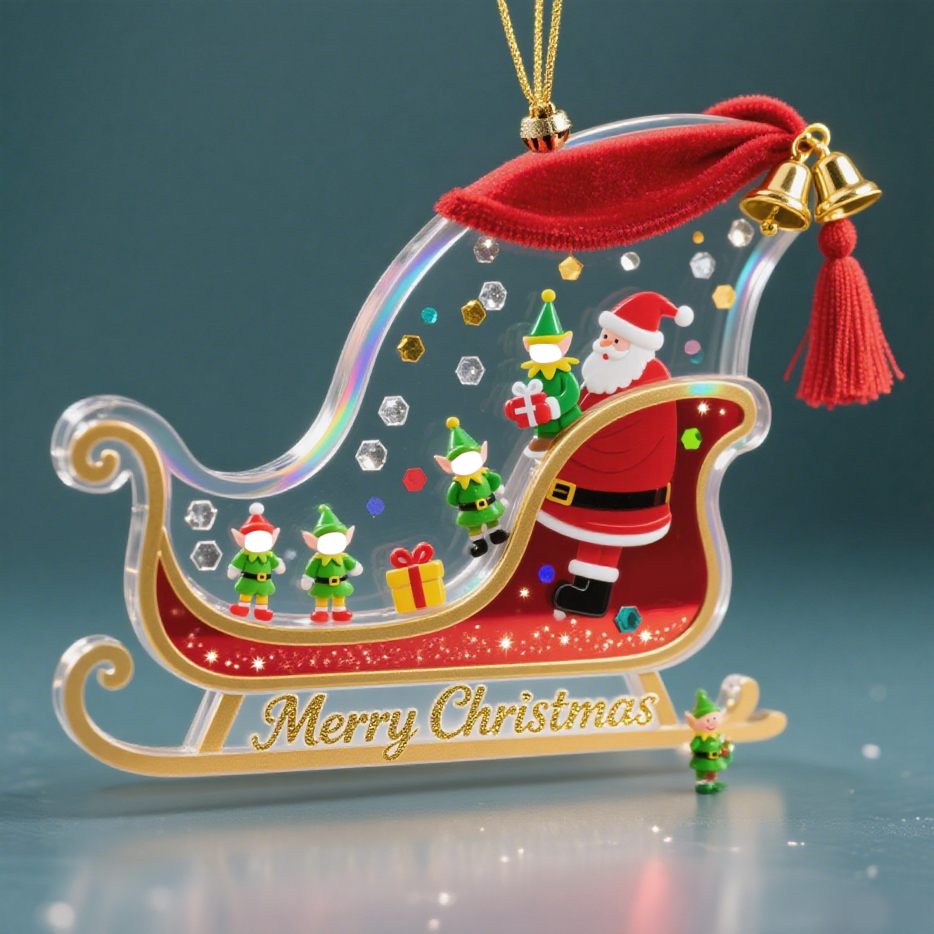 Christmas Tree Ornament with Your Own Photo – Personalized Holiday Gift & Home Décor