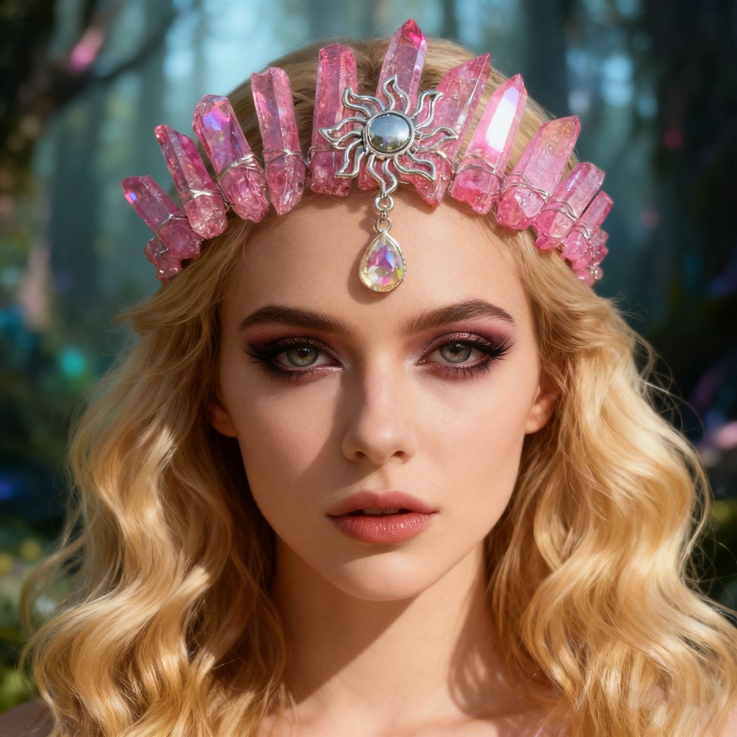 “Aurora Crystal Crown” – The Headpiece of Energy & Intention