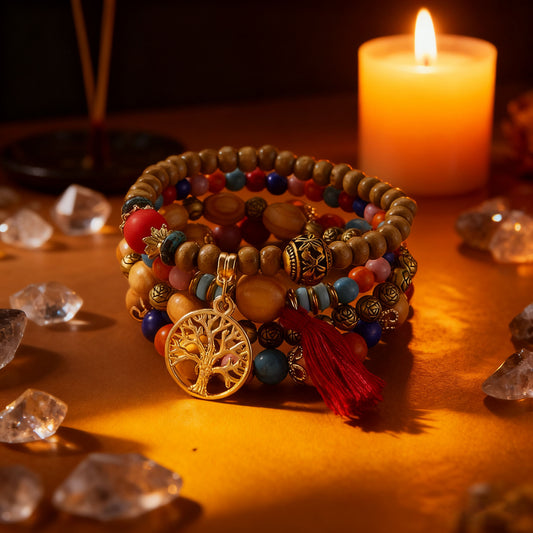 Tree of Life Energy Beaded Bracelet Set