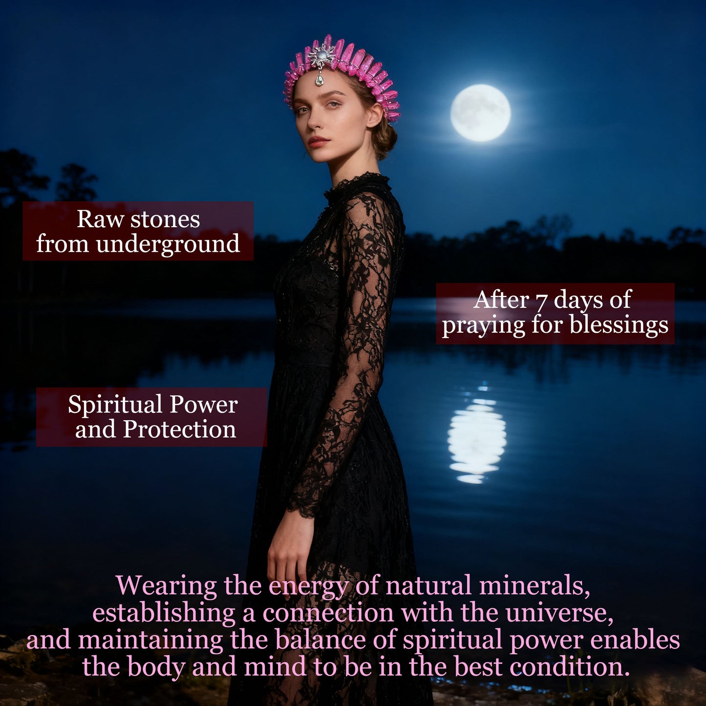 “Aurora Crystal Crown” – The Headpiece of Energy & Intention