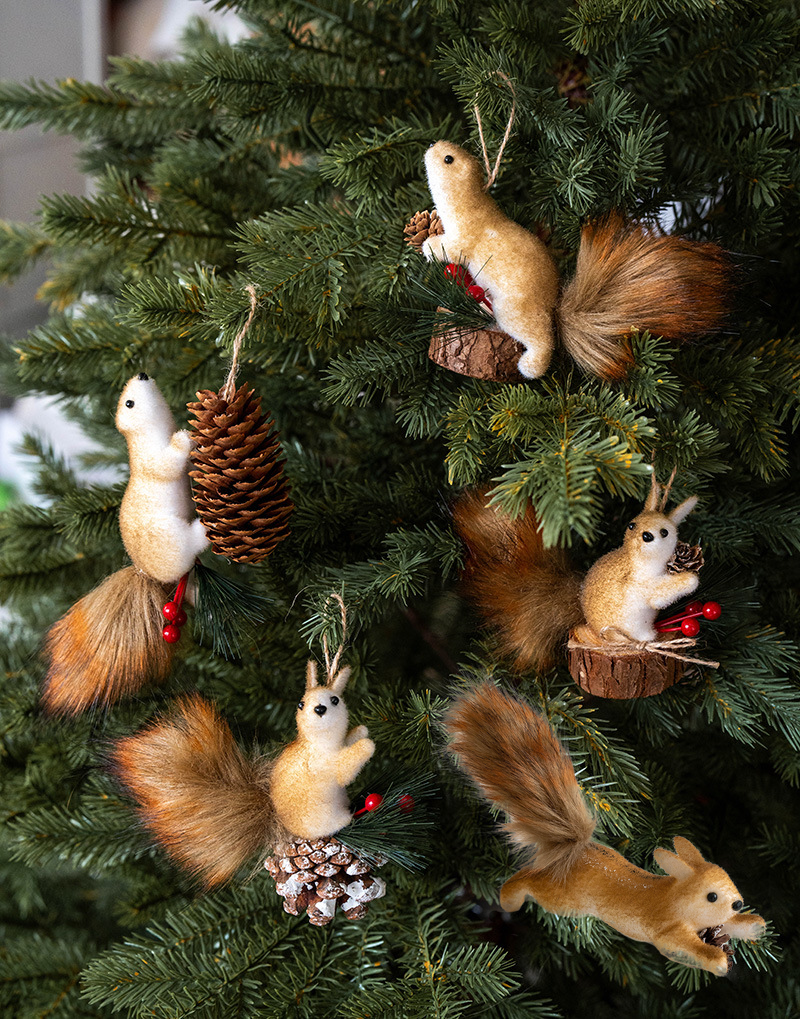 Christmas Squirrel Ornaments – Realistic Holiday Tree & Home Decor