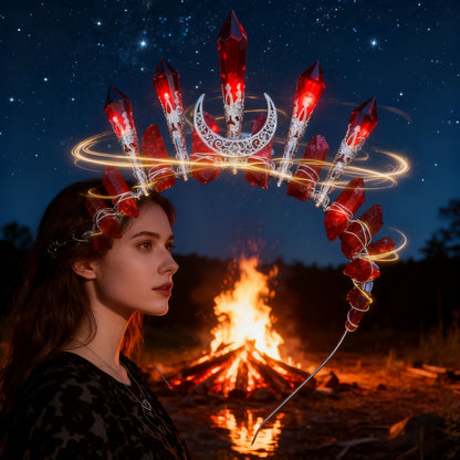 Celestial Crystal Crown — Handcrafted Energy Healing Headpiece