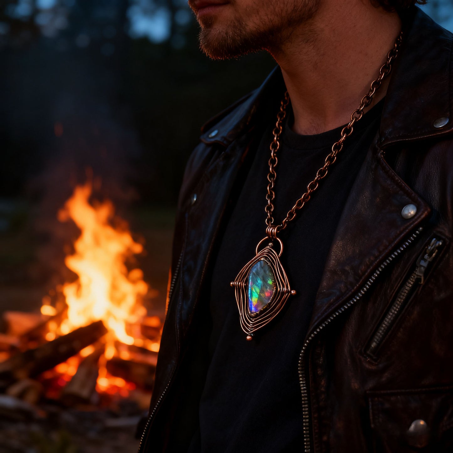 “Web of Fortune” Labradorite Necklace – The Talisman of Light and Luck