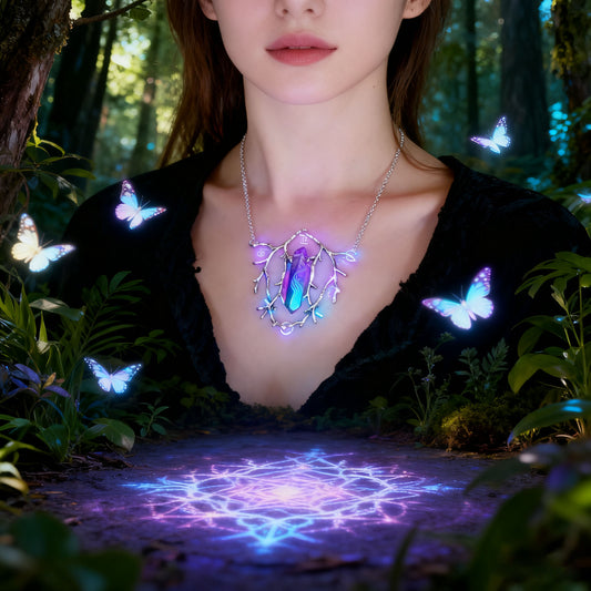 Mystic Tree of Life Crystal Necklace