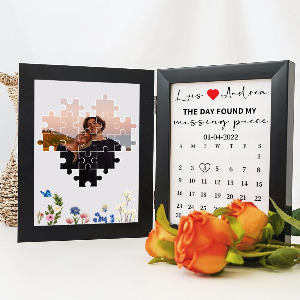 Custom Photo Frame The Day I Found My Missing Piece Puzzle Photo Frame Couple Gifts