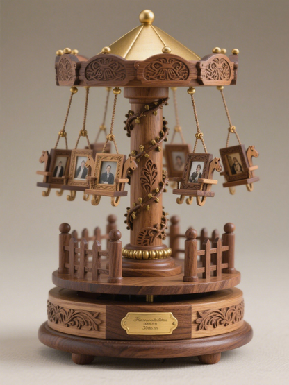 Eternal Carousel™ Personalized Wooden Photo Ornament