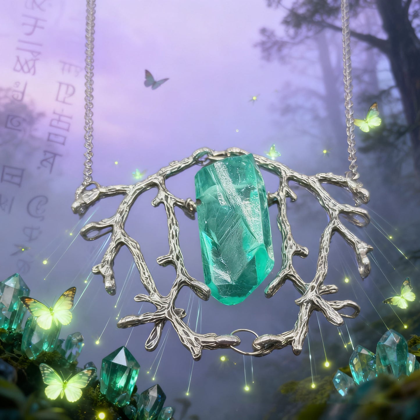 Mystic Tree of Life Crystal Necklace