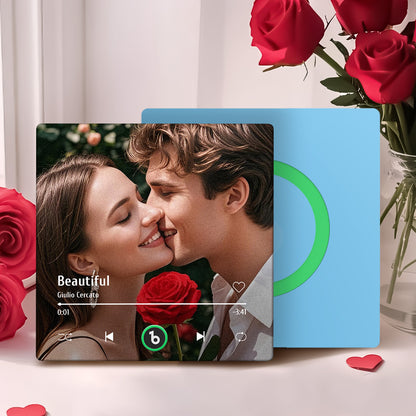 Custom Music Fridge Magnet New 4.0 Upgrade Colorful Frame Album Fridge Magnet Music Wall Photo Sticker Music Movement That Can Be Played Valentine's Day Gift