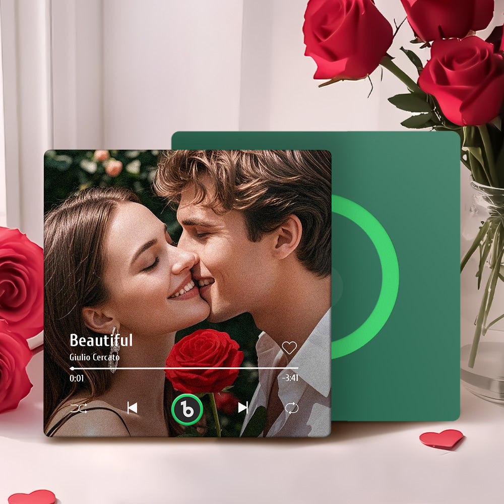 Custom Music Fridge Magnet New 4.0 Upgrade Colorful Frame Album Fridge Magnet Music Wall Photo Sticker Music Movement That Can Be Played Valentine's Day Gift