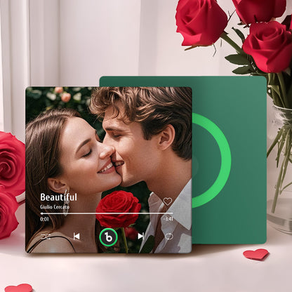 Custom Music Fridge Magnet New 4.0 Upgrade Colorful Frame Album Fridge Magnet Music Wall Photo Sticker Music Movement That Can Be Played Valentine's Day Gift