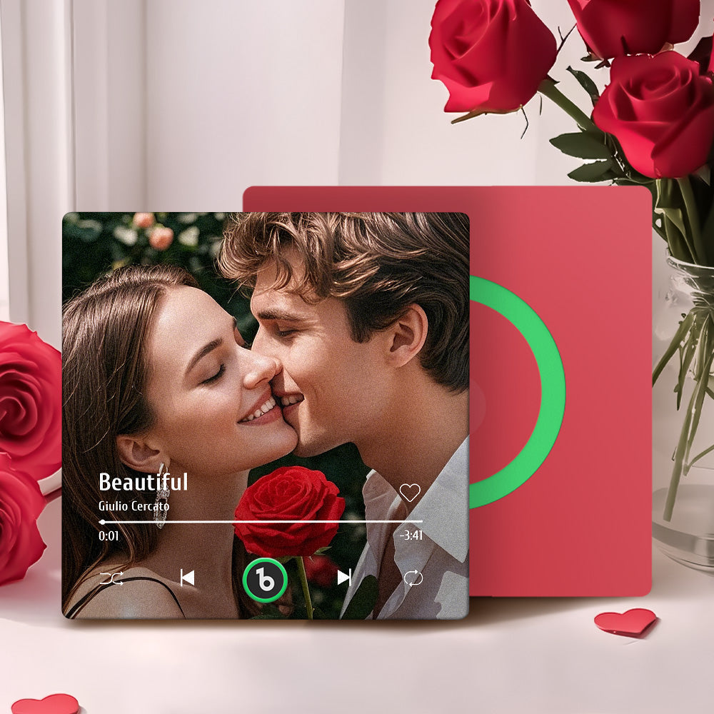 Custom Music Fridge Magnet New 4.0 Upgrade Colorful Frame Album Fridge Magnet Music Wall Photo Sticker Music Movement That Can Be Played Valentine's Day Gift