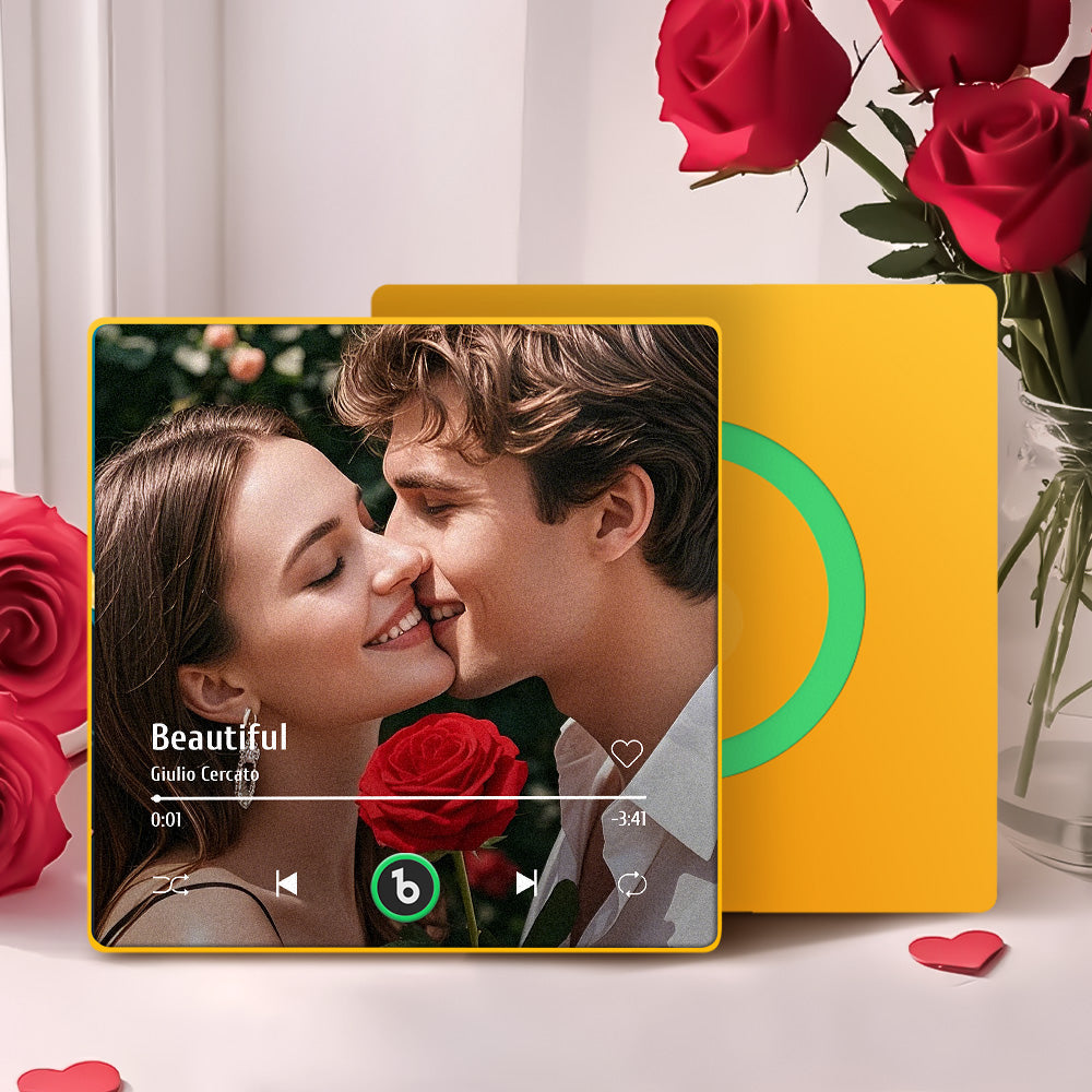 Custom Music Fridge Magnet New 4.0 Upgrade Colorful Frame Album Fridge Magnet Music Wall Photo Sticker Music Movement That Can Be Played Valentine's Day Gift