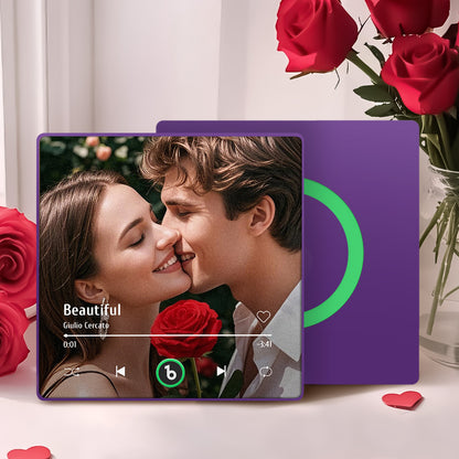 Custom Music Fridge Magnet New 4.0 Upgrade Colorful Frame Album Fridge Magnet Music Wall Photo Sticker Music Movement That Can Be Played Valentine's Day Gift