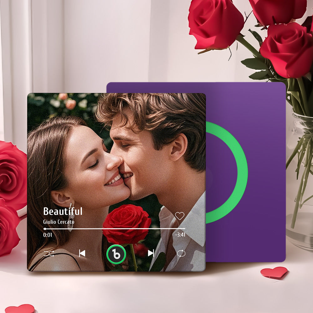 Custom Music Fridge Magnet New 4.0 Upgrade Colorful Frame Album Fridge Magnet Music Wall Photo Sticker Music Movement That Can Be Played Valentine's Day Gift