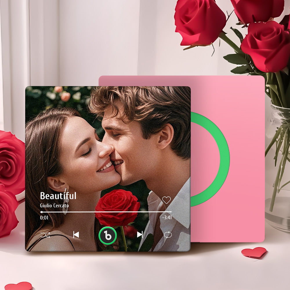 Custom Music Fridge Magnet New 4.0 Upgrade Colorful Frame Album Fridge Magnet Music Wall Photo Sticker Music Movement That Can Be Played Valentine's Day Gift