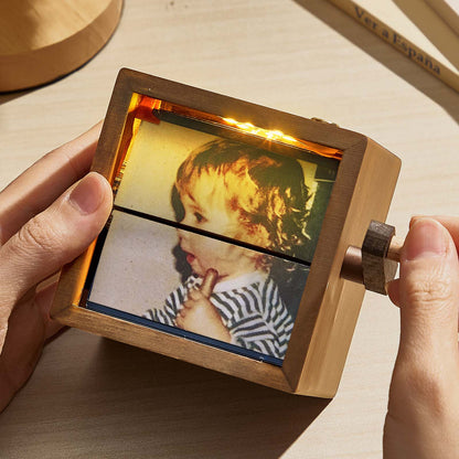 Custom Photo Flipbook Frame Animation Machine Mechanical Hand-cranked Flipbook Box Photo Album Baby Photo Cube Frame Baby's Firsts
