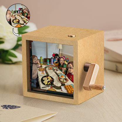 Custom Gibli Style Flipbook Frame Animation Machine Mechanical Hand-cranked Photo Album