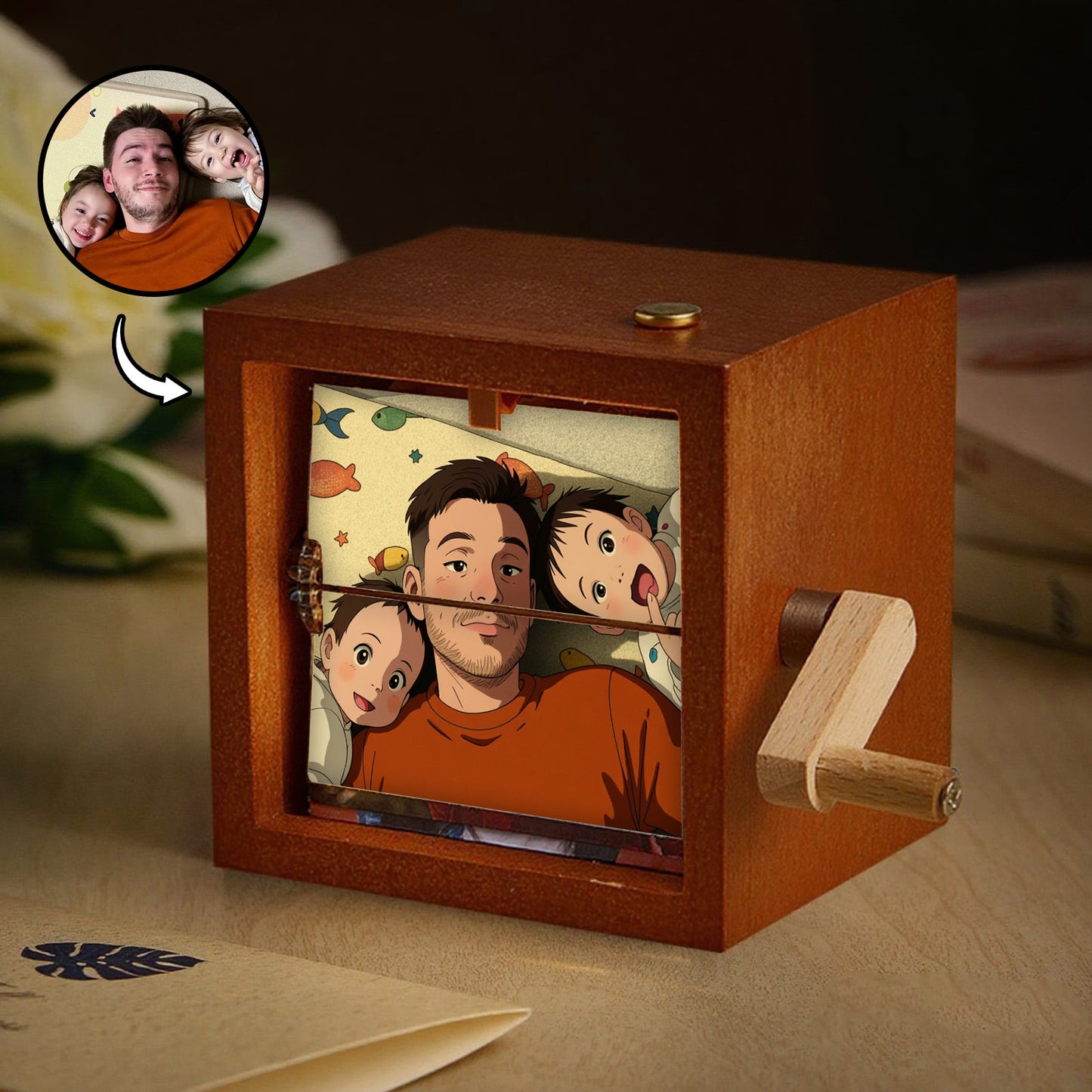 Custom Gibli Style Flipbook Frame Animation Machine Mechanical Hand-cranked Photo Album