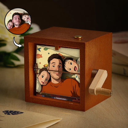 Custom Gibli Style Flipbook Frame Animation Machine Mechanical Hand-cranked Photo Album