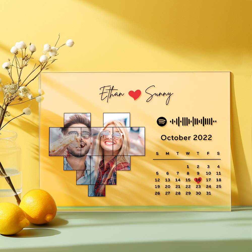 Custom  Acrylic Plaque Spotify Code Song Decor Photo Decor Gift For Couples