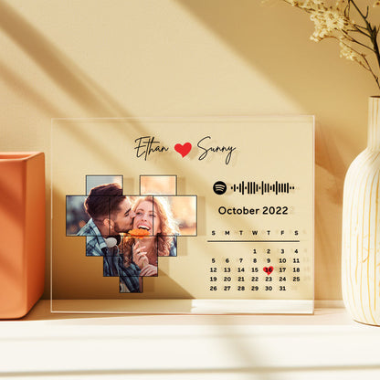 Custom  Acrylic Plaque Spotify Code Song Decor Photo Decor Gift For Couples