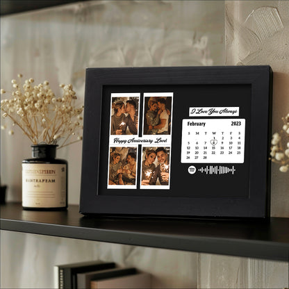 Custom Calendar Frame Personalized Photo Frame Anniversary Gifts for Couple